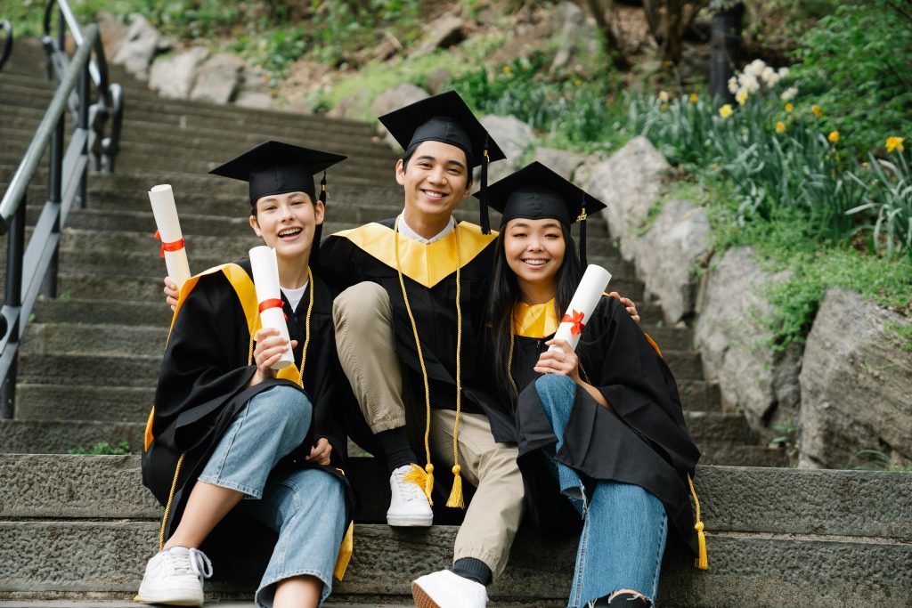 Students studying